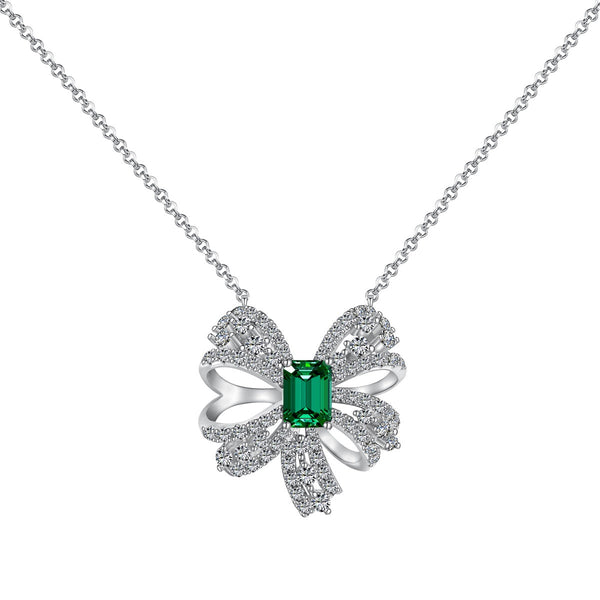 [SHINY]Luxurious Flower Shape Emerald Cut Necklace