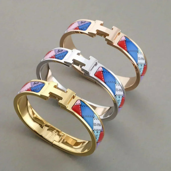 ˇShiny JewelryˇH BRACELET DOTTED BORDER 12MM