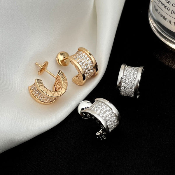 ˇShiny JewelryˇZERO 1 DIAMOND PAVED EARRINGS