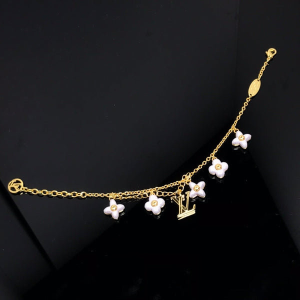 ˇShiny JewelryˇLOGO 6 MOTIF STAR AND SUN GOLD BRACELET