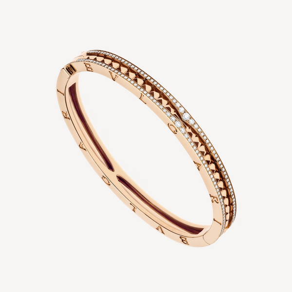 ˇShiny JewelryˇZERO 1 SPIRAL AND PAVED DIAMOND PINK GOLD BRACELET