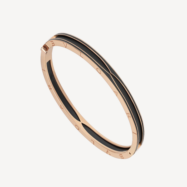ˇShiny JewelryˇZERO 1 PINK GOLD WITH MATTE BLACK CERAMIC BRACELET