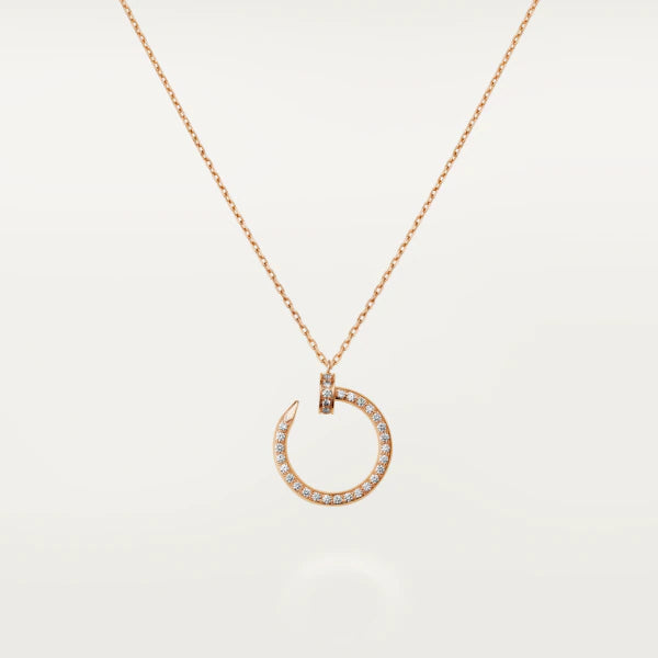 ˇShiny JewelryˇJUSTE NECKLACE PINK GOLD DIAMONDS