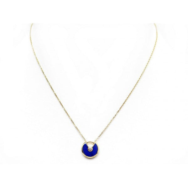 ˇShiny JewelryˇAMULETTE ROSE GOLD AGATE NECKLACE