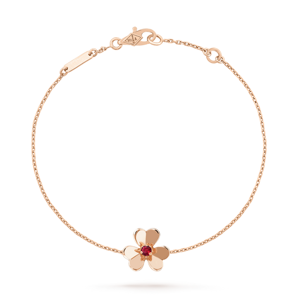 ˇShiny JewelryˇFRIVOLE GOLD FLOWER PINK MALACHITE BRACELET