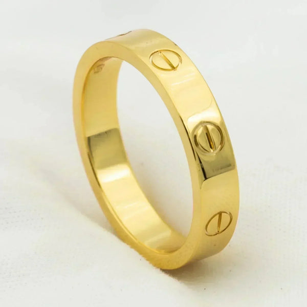 ˇShiny JewelryˇLOVE RING 4MM 1 DIAMOND GOLD