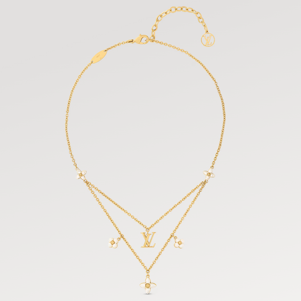 ˇShiny JewelryˇFLOWERGRAM GOLD MOP DOUBLE ROW NECKLACE