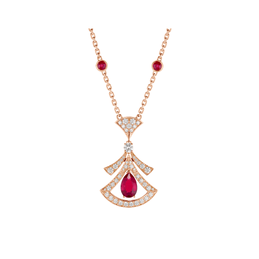 ˇShiny JewelryˇDREAM NECKLACE CARNELIAN DIAMOND PINK GOLD