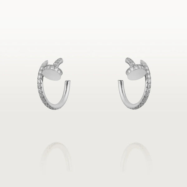 ˇShiny JewelryˇJUSTE EARRINGS 12.75MM SILVER DIAMOND