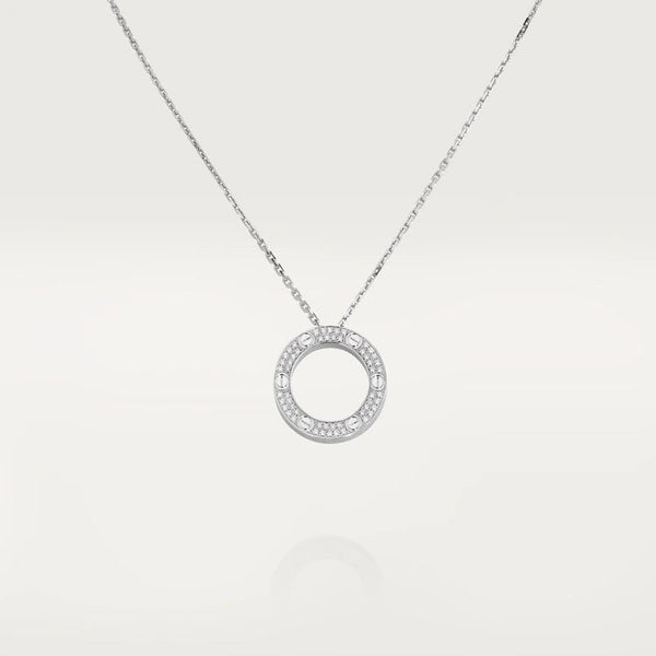 ˇShiny JewelryˇLOVE NECKLACE ADJUSTABLE SILVER