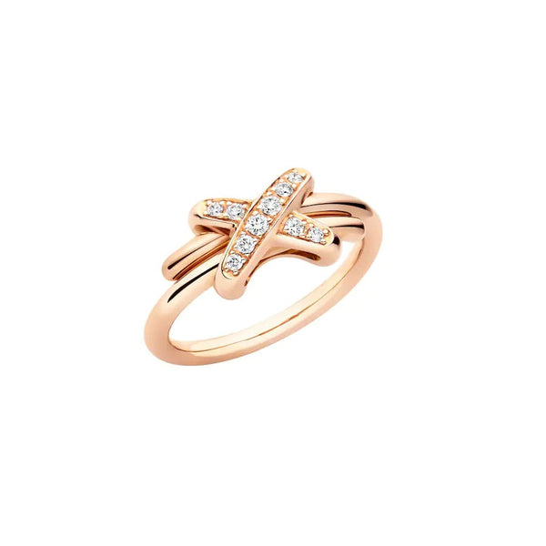 ˇShiny JewelryˇJEUX DE PINK GOLD DIAMOND RING