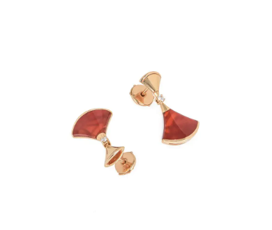 ˇShiny JewelryˇDREAM Carnelian PINK GOLD EARRINGS