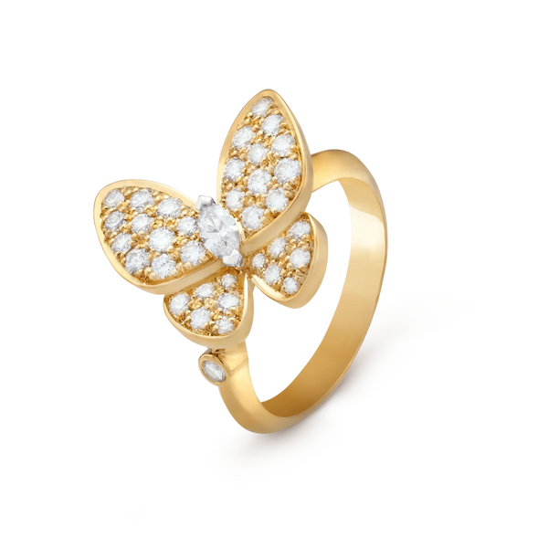 ˇShiny JewelryˇBUTTERFLY DIAMOND RING
